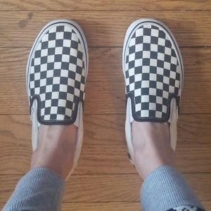 Checkerboard Slip On Vans